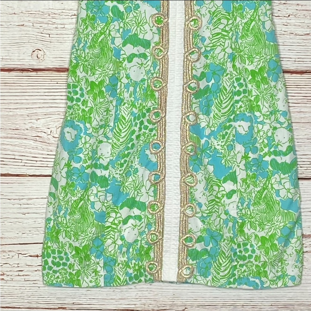 Lilly Pulitzer Janice Shift Dress in Limeade It’s a Zoo Sz 00 - Picture 8 of 14